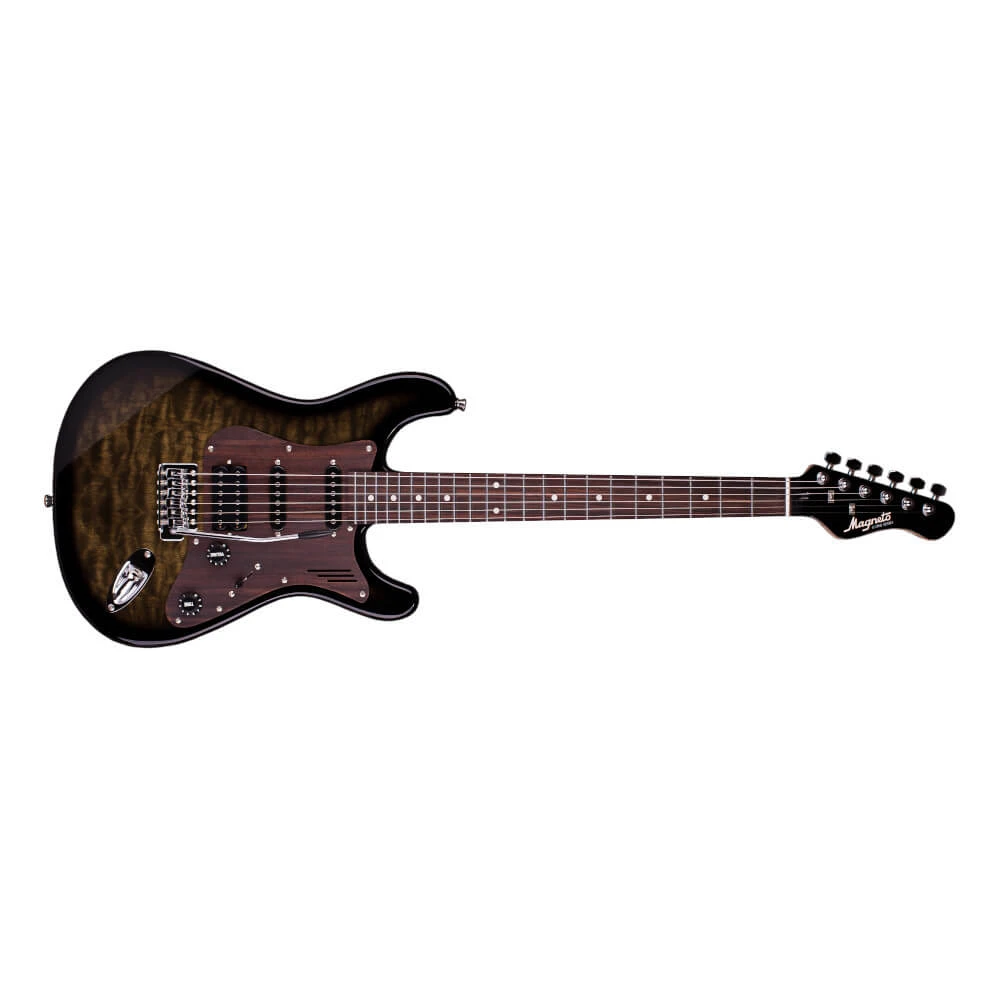 Magneto Guitars Sonnet Modern Quilted Transparent Black